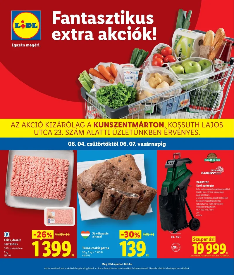 Lidl Regionális akciók – Kunszentmárton – címlap