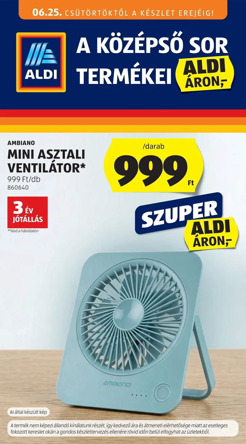 ALDI Középső sor termékei – 26. hét – címlap