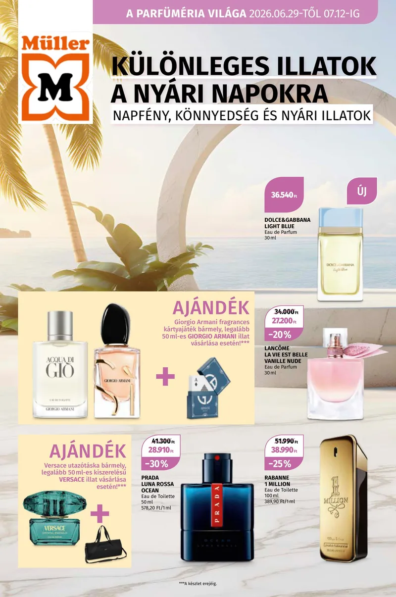 Müller Müller Parfüméria prospektus – címlap