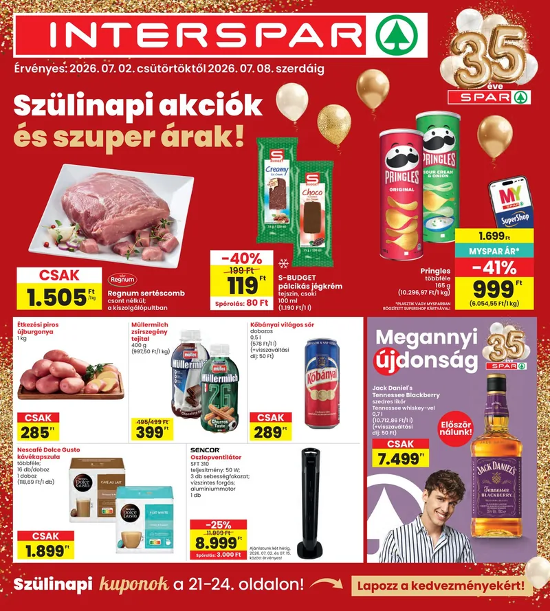 SPAR INTERSPAR szórólap – 07.02 - 07.08. – címlap