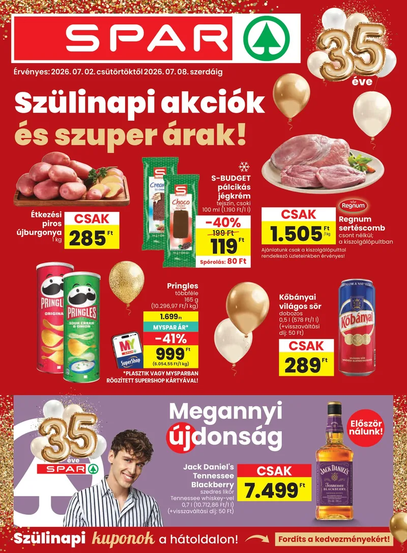 SPAR SPAR szórólap – 07.02 - 07.08. – címlap