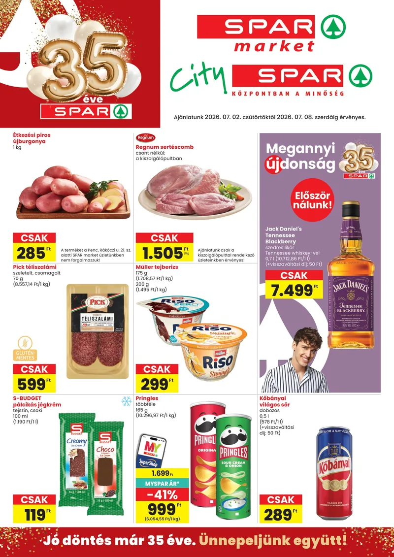 SPAR SPAR market és City SPAR – 07.02 - 07.08. – címlap