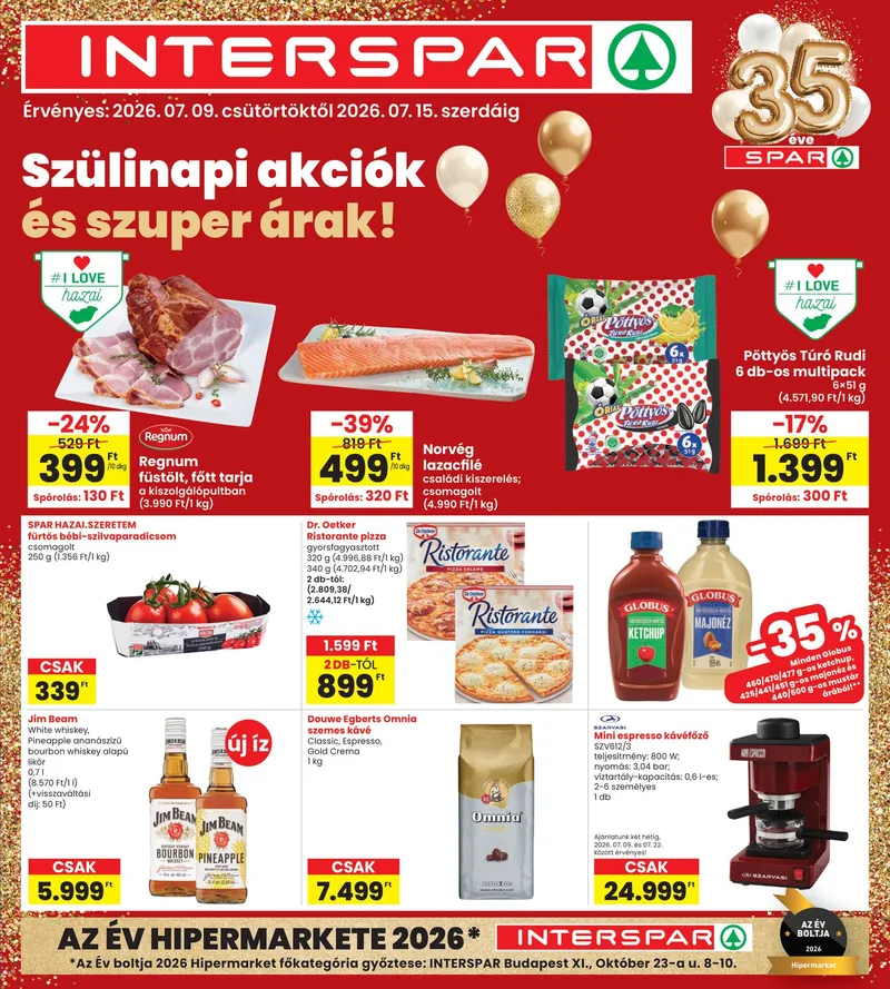 SPAR INTERSPAR szórólap – 07.09 - 07.15. – címlap