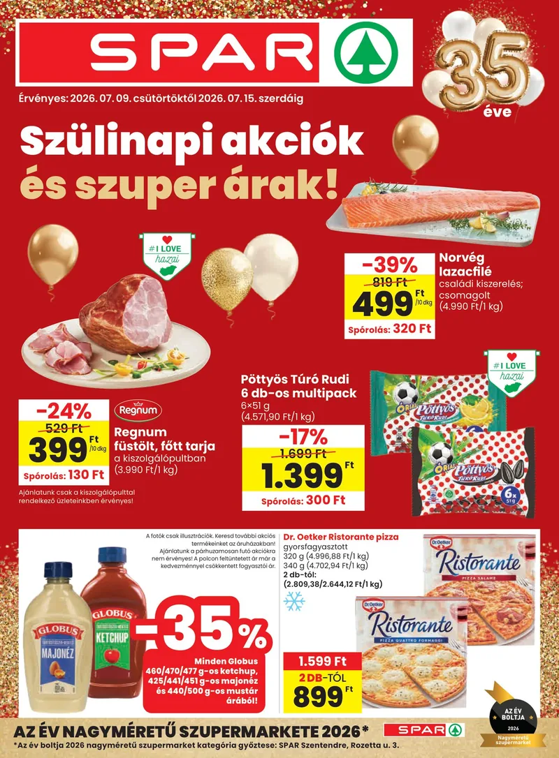 SPAR SPAR szórólap – 07.09 - 07.15. – címlap