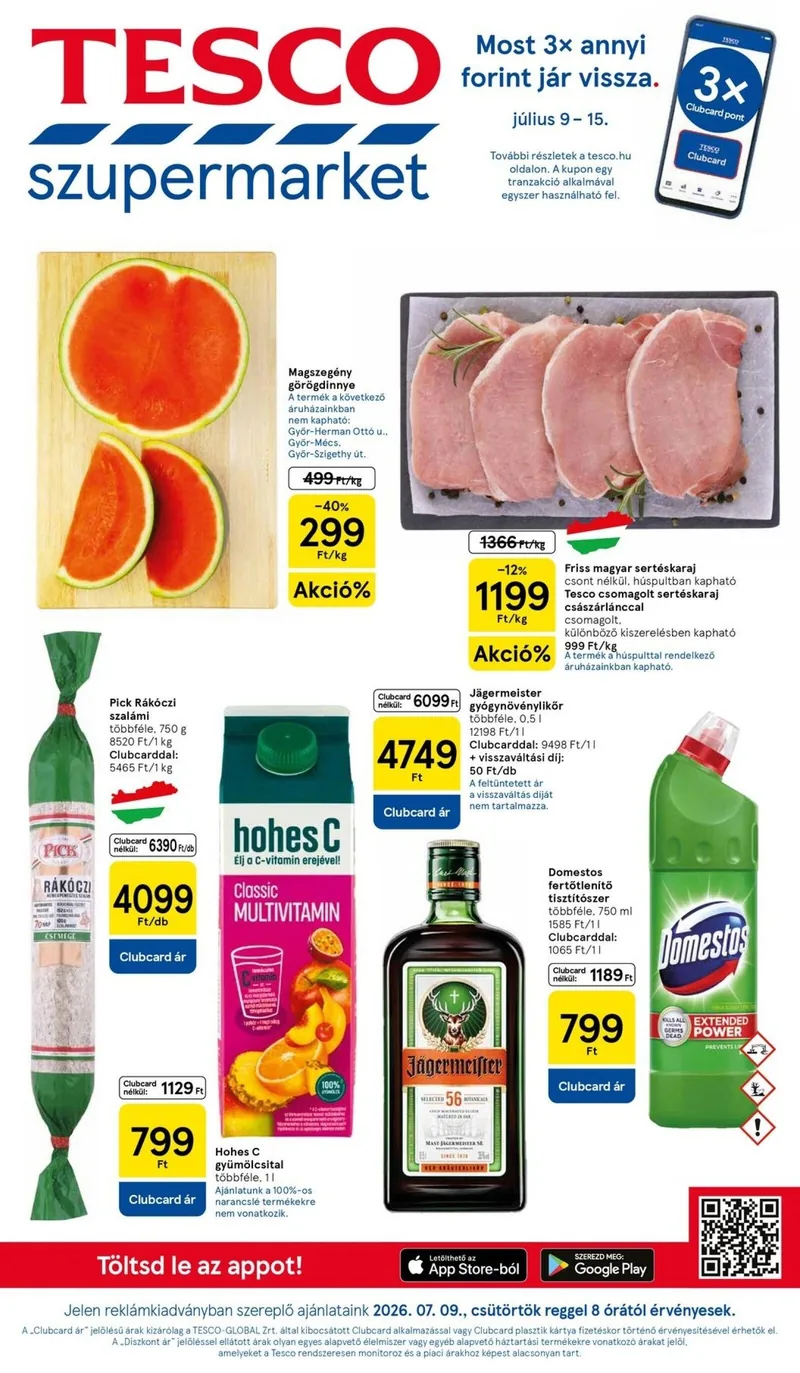 Tesco Tesco szupermarket akciós újság – 28. hét – címlap