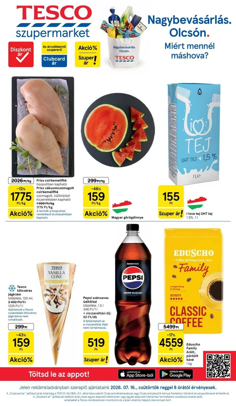 Tesco Tesco szupermarket akciós újság – 29. hét – címlap