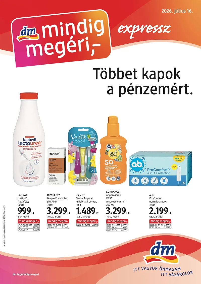 dm dm mindig megéri akciós újság – címlap