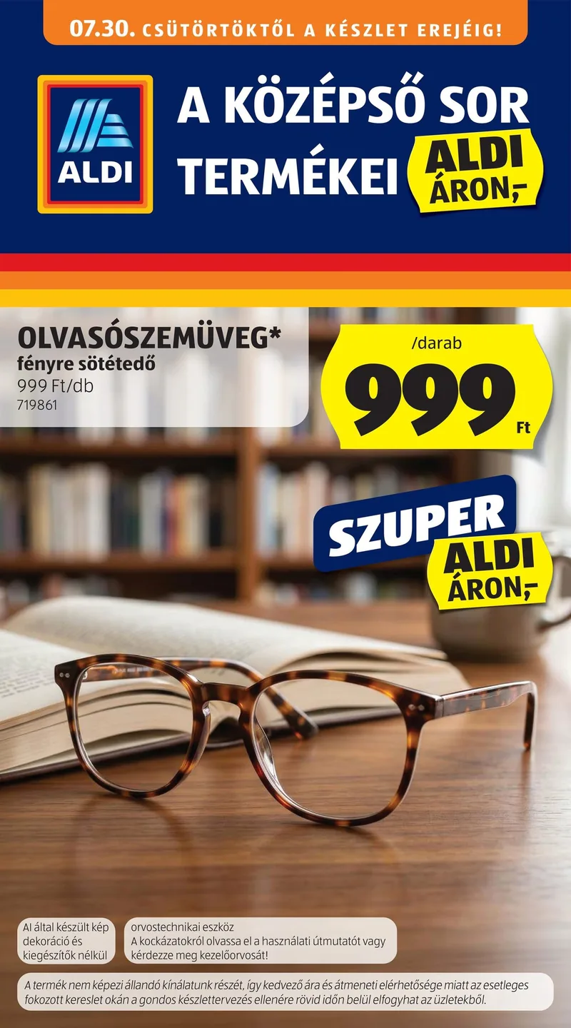 ALDI Középső sor termékei – 31. hét – címlap