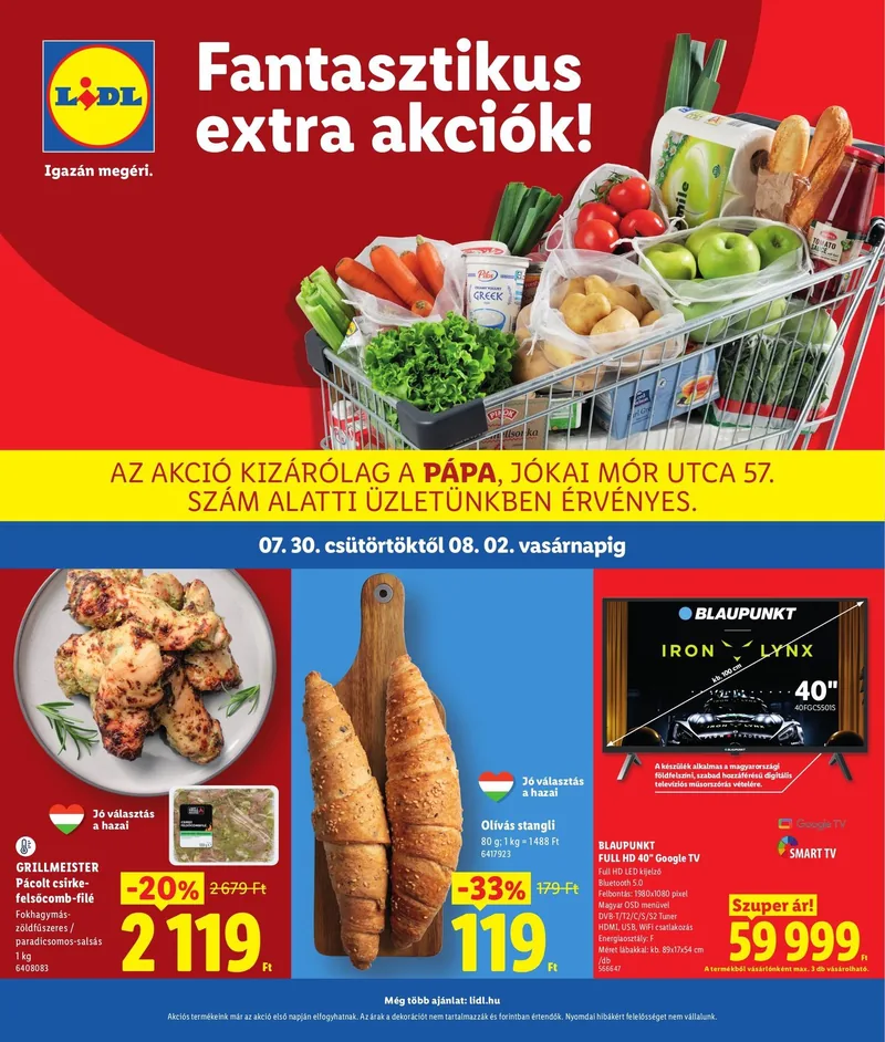 Lidl Regionális akciók – Pápa – címlap