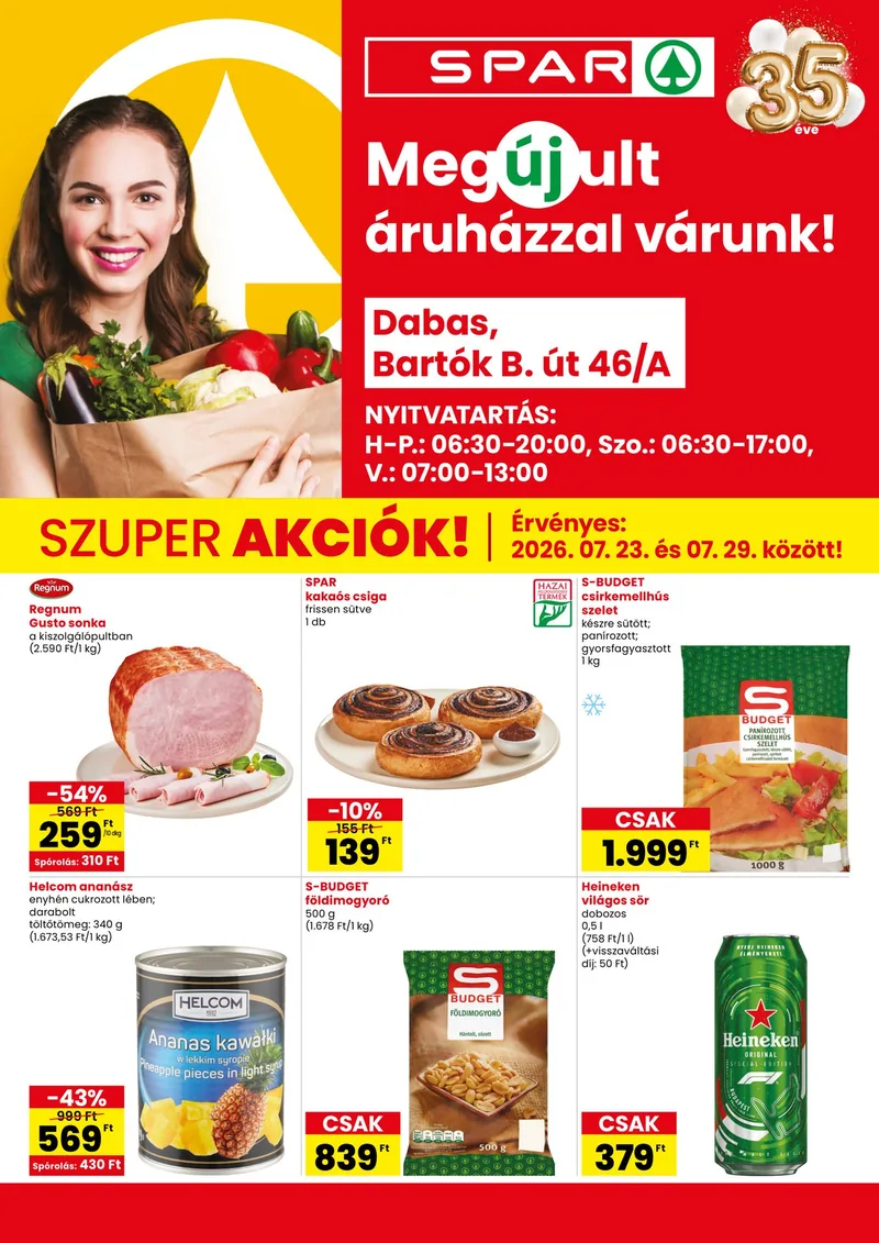 SPAR SPAR Dabas szórólap – 07.23 - 07.29. – címlap
