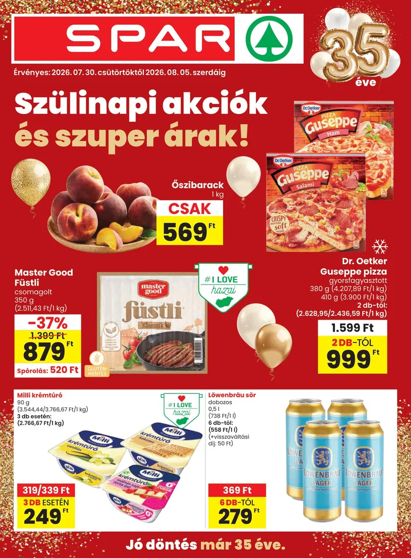 SPAR SPAR szórólap – 07.30. - 08.05. – címlap