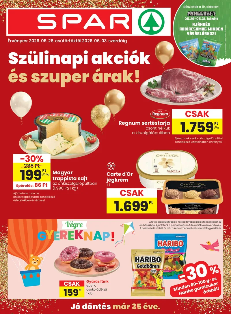 SPAR SPAR szórólap – 05.28. - 06.03. – címlap