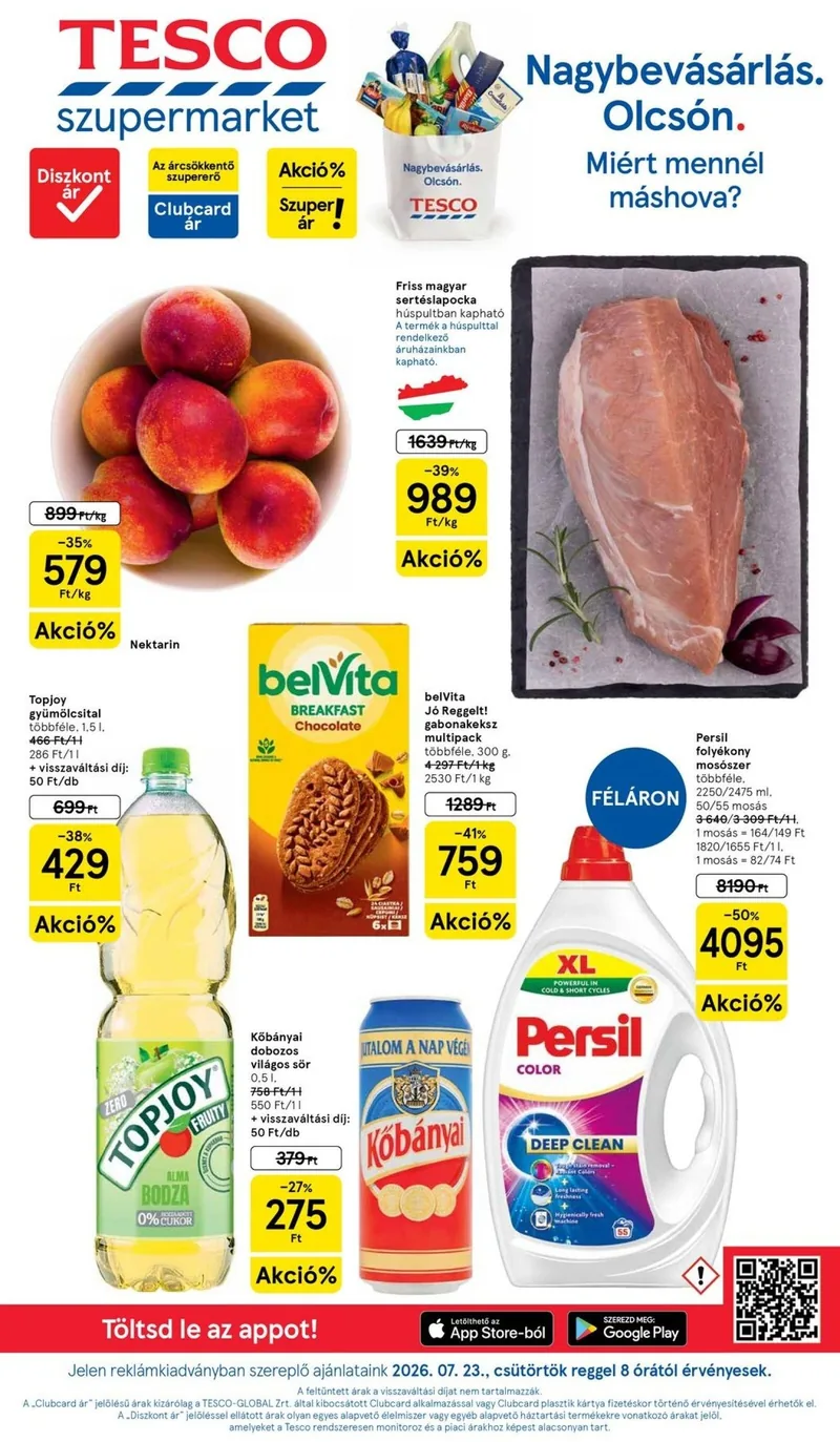 Tesco Tesco szupermarket akciós újság – 30. hét – címlap
