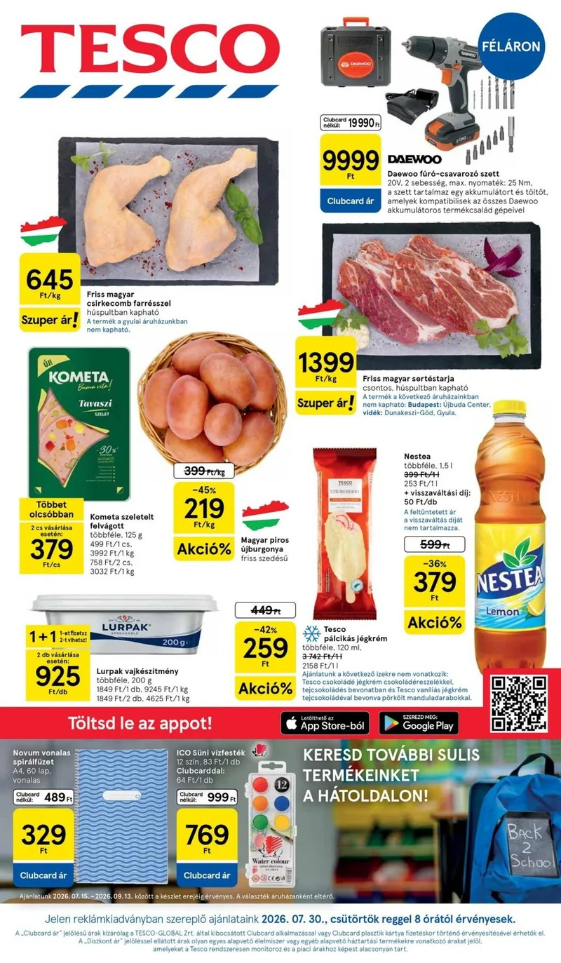 Tesco Tesco hipermarket akciós újság – 31. hét – címlap