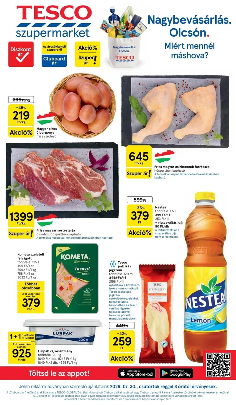 Tesco Tesco szupermarket akciós újság – 31. hét – címlap