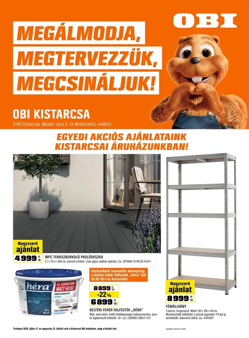 OBI OBI akciós újság – címlap