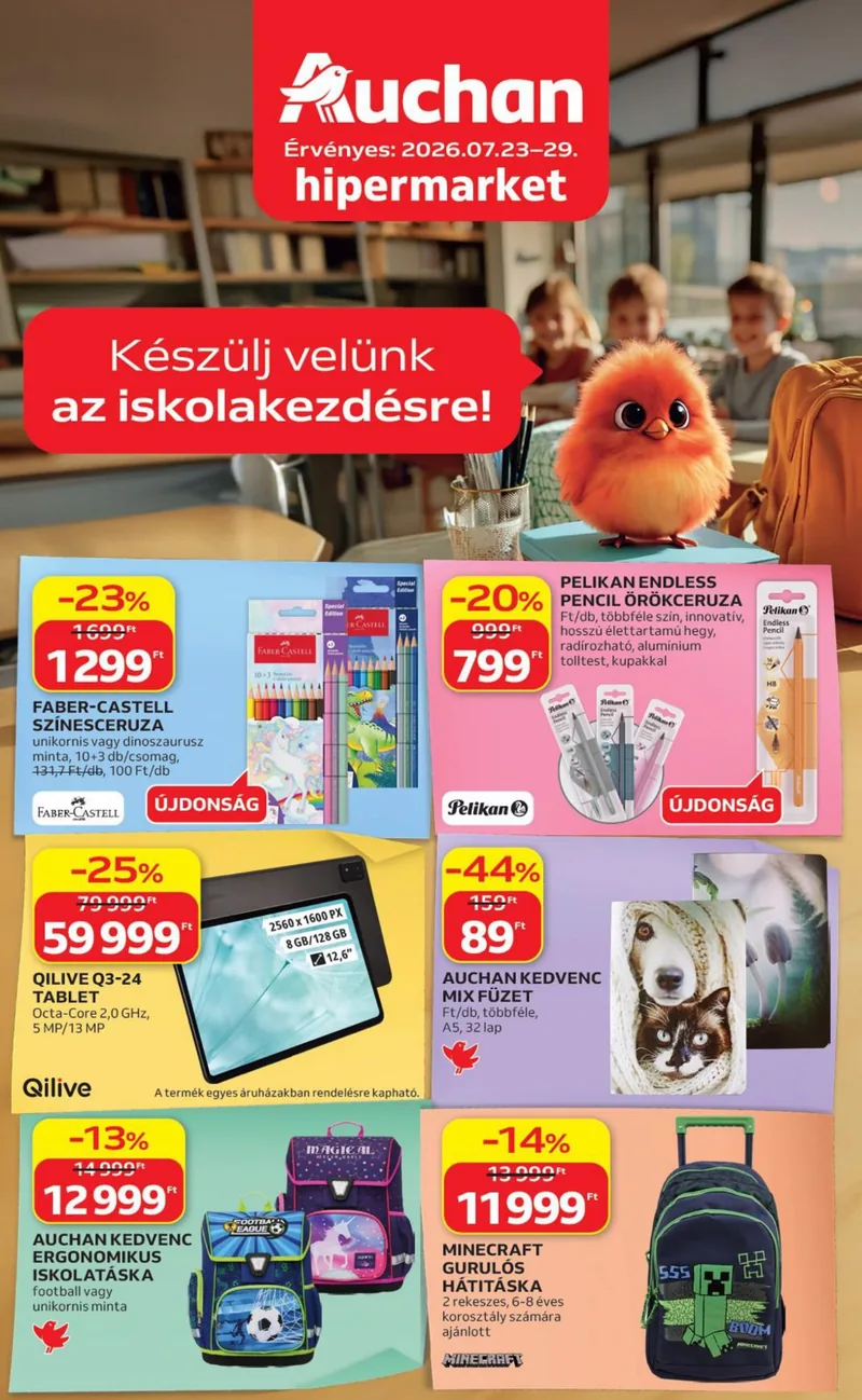Auchan Iskolakezdes ajanlataink – címlap