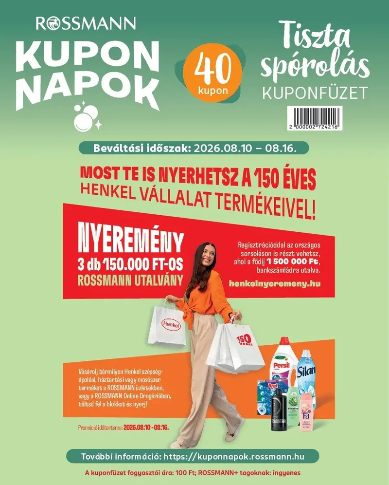 Rossmann Rossmann Kupon Napok – címlap