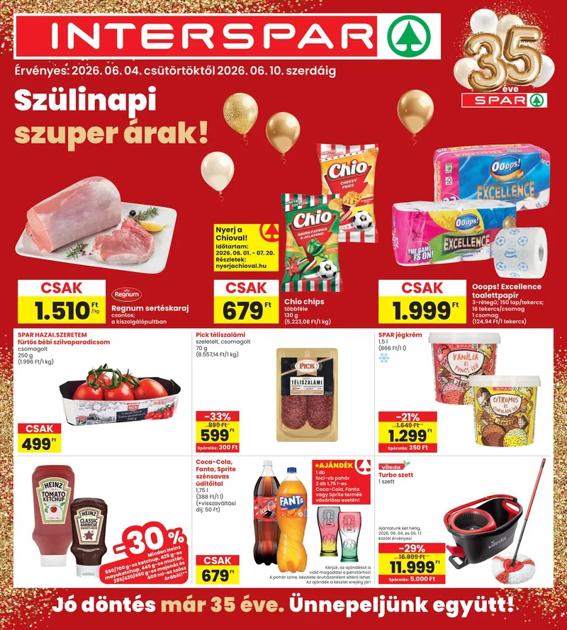 SPAR INTERSPAR szórólap – 06.04 - 06.10. – címlap