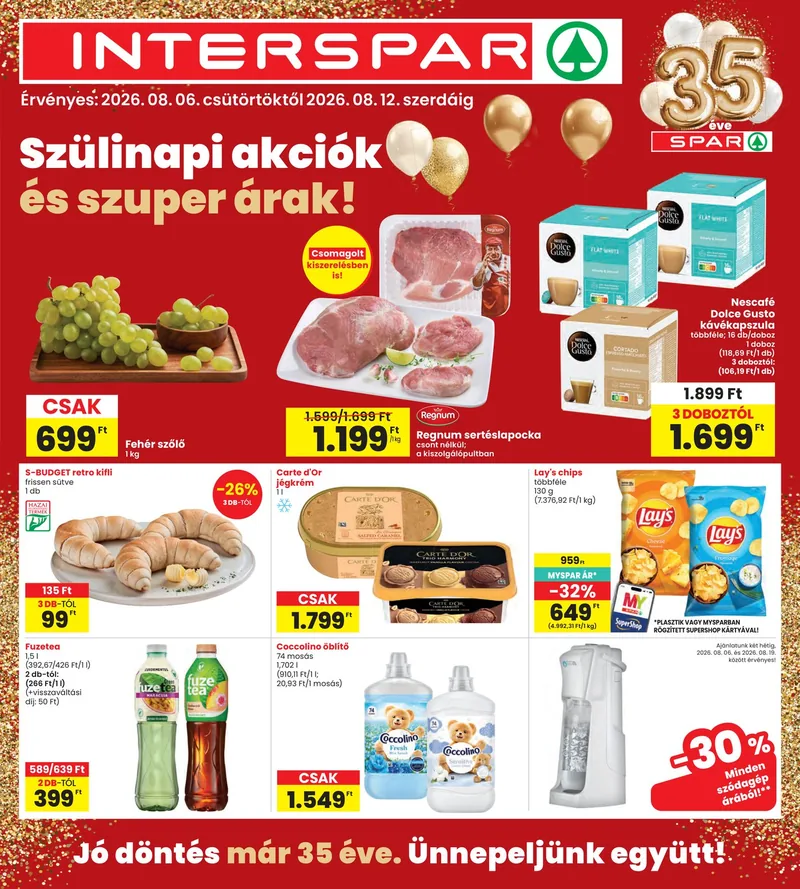 SPAR INTERSPAR szórólap – 08.06 - 08.12. – címlap