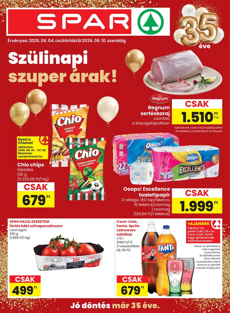 SPAR SPAR szórólap – 06.04 - 06.10. – címlap