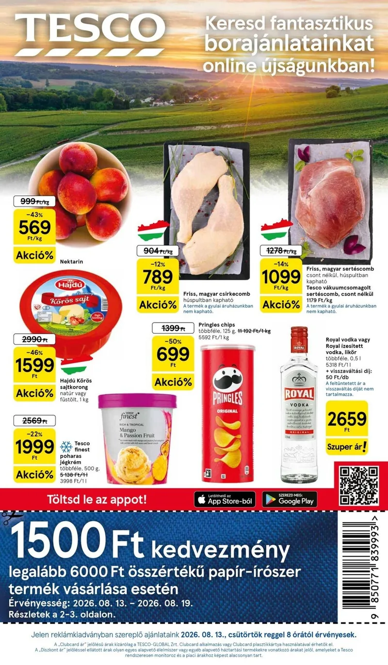 Tesco Tesco hipermarket akciós újság – 33. hét – címlap