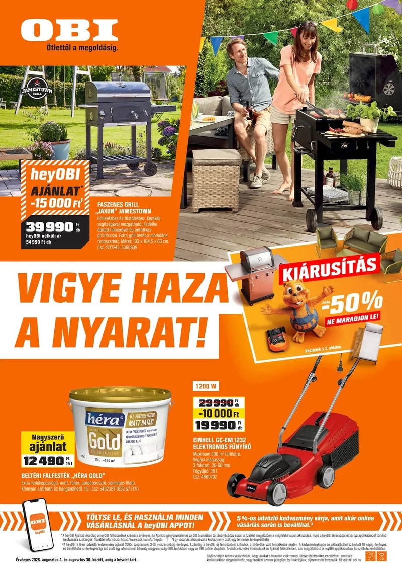 OBI OBI akciós újság – címlap