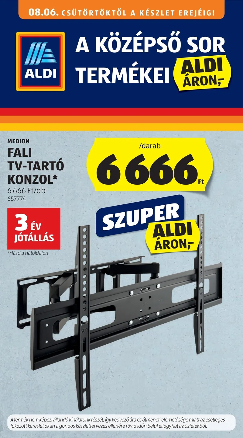 ALDI Középső sor termékei – 32. hét – címlap