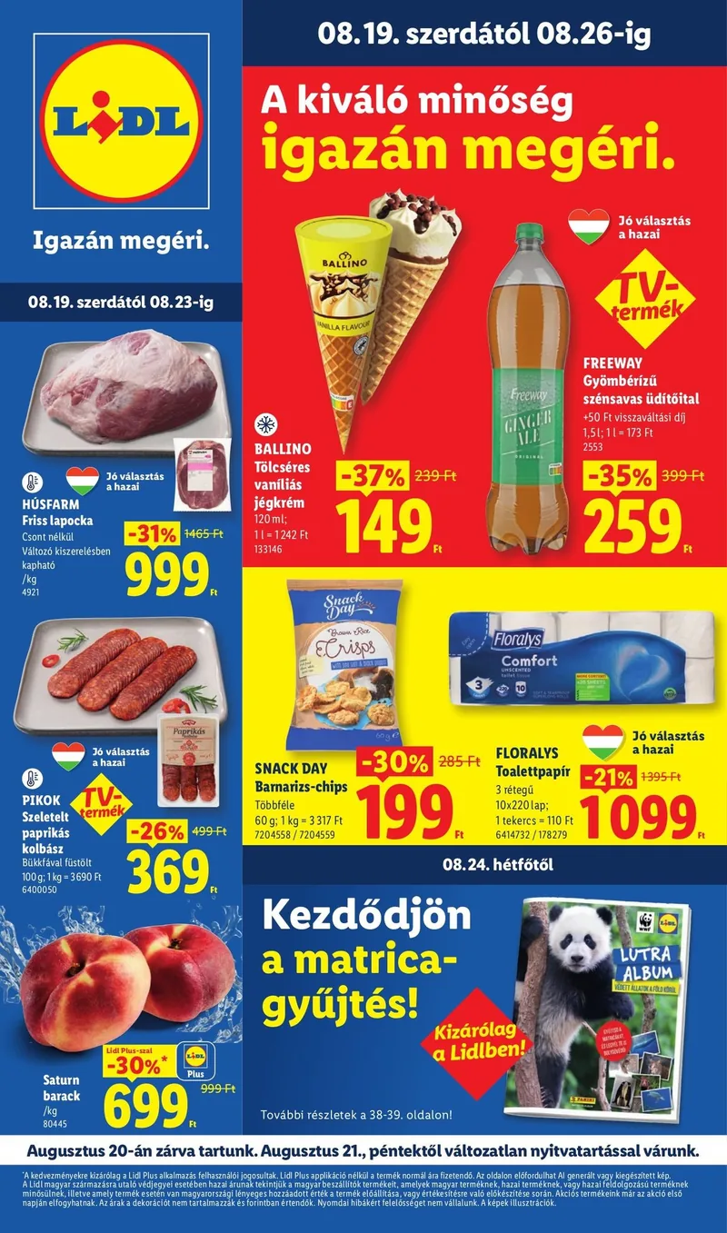 Lidl Akciós újság – 34. hét – címlap