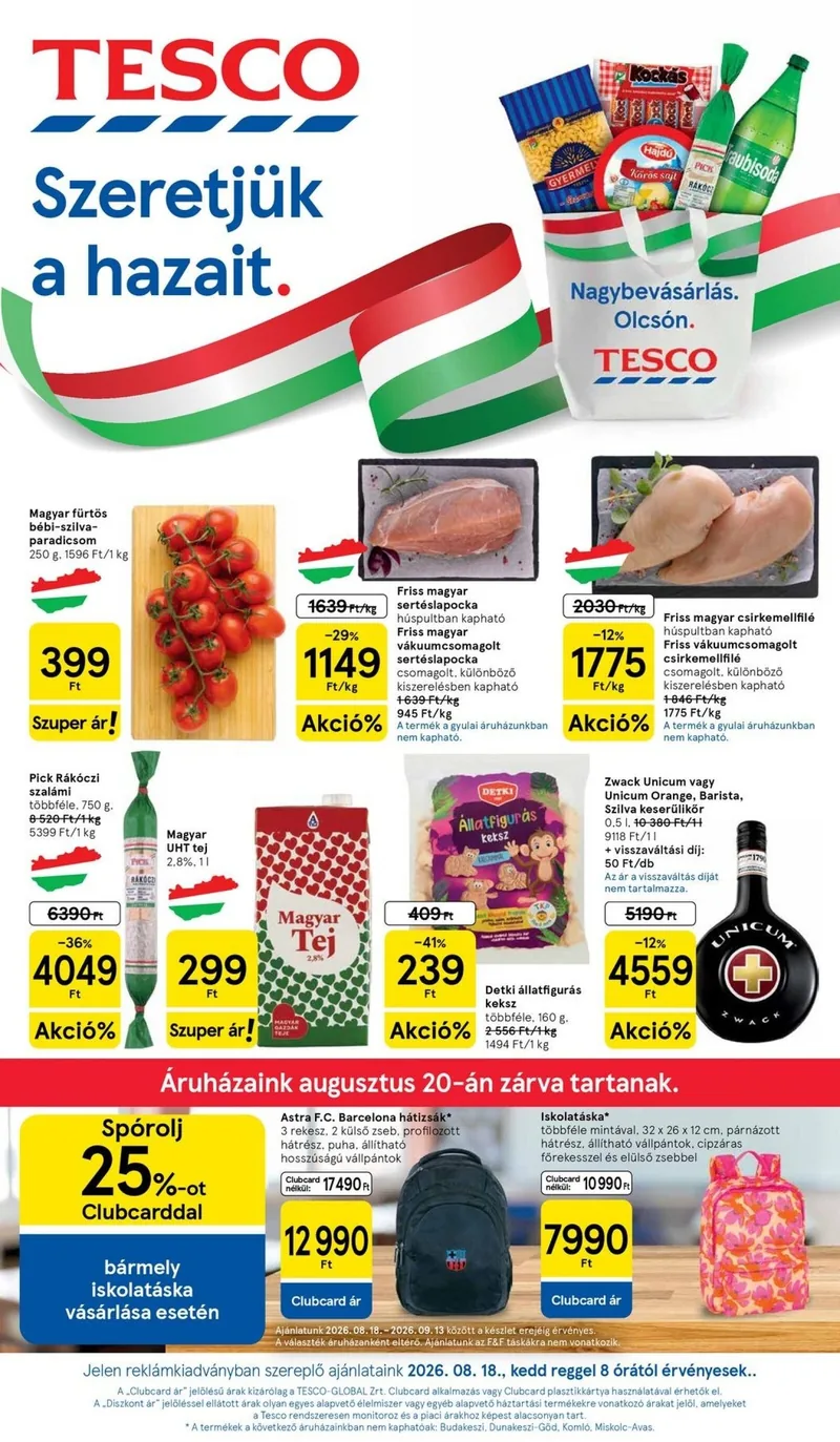 Tesco Tesco hipermarket akciós újság – 34. hét – címlap