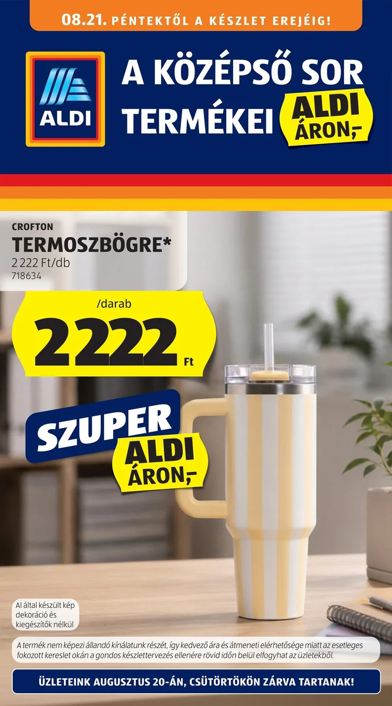 ALDI Középső sor termékei – 34. hét – címlap