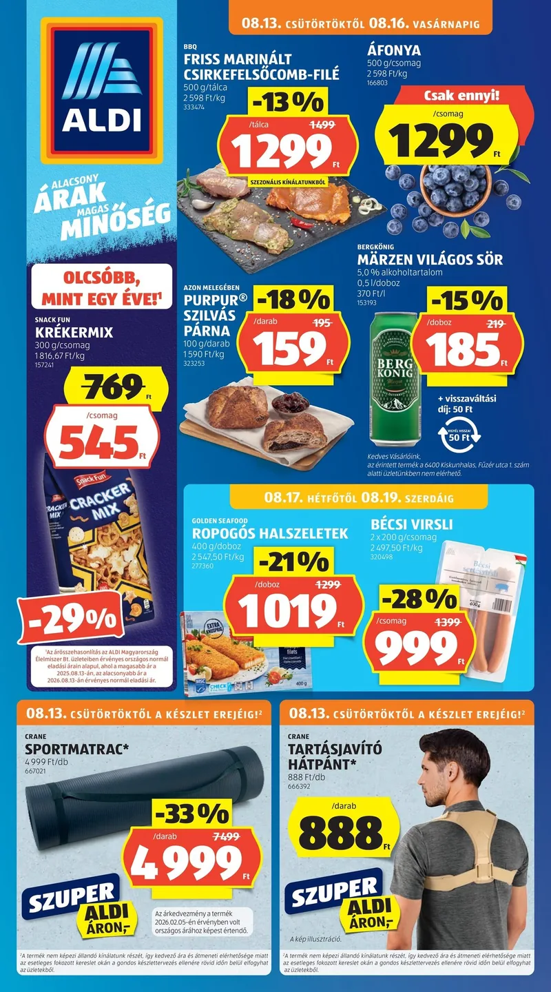 ALDI Akciós újság – 33. hét – címlap