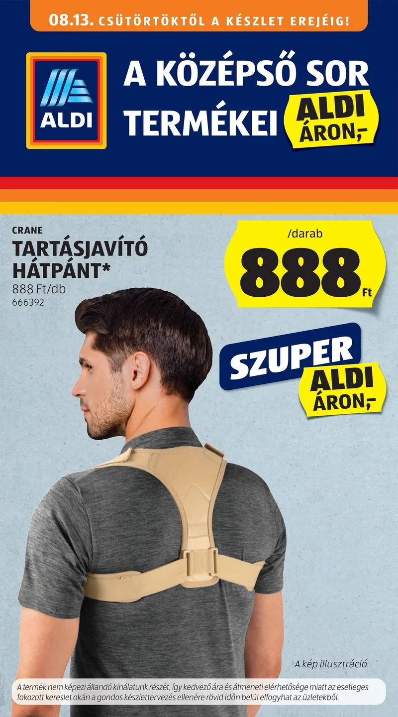 ALDI Középső sor termékei – 33. hét – címlap