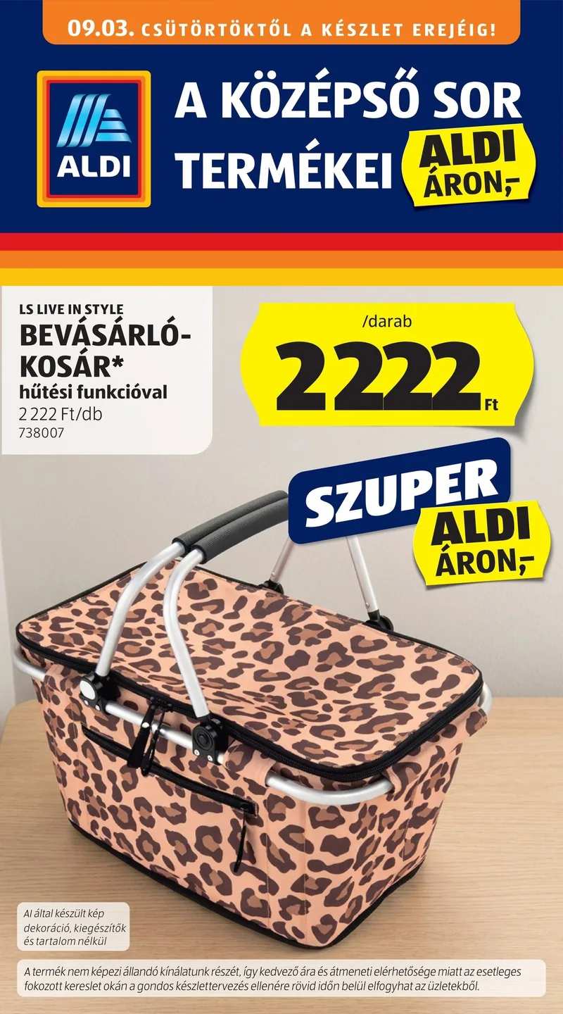 ALDI Középső sor termékei – 36. hét – címlap