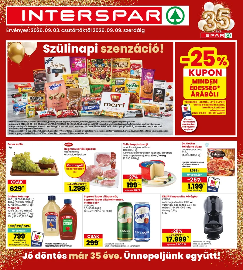 SPAR INTERSPAR szórólap – 09.03 - 09.09. – címlap