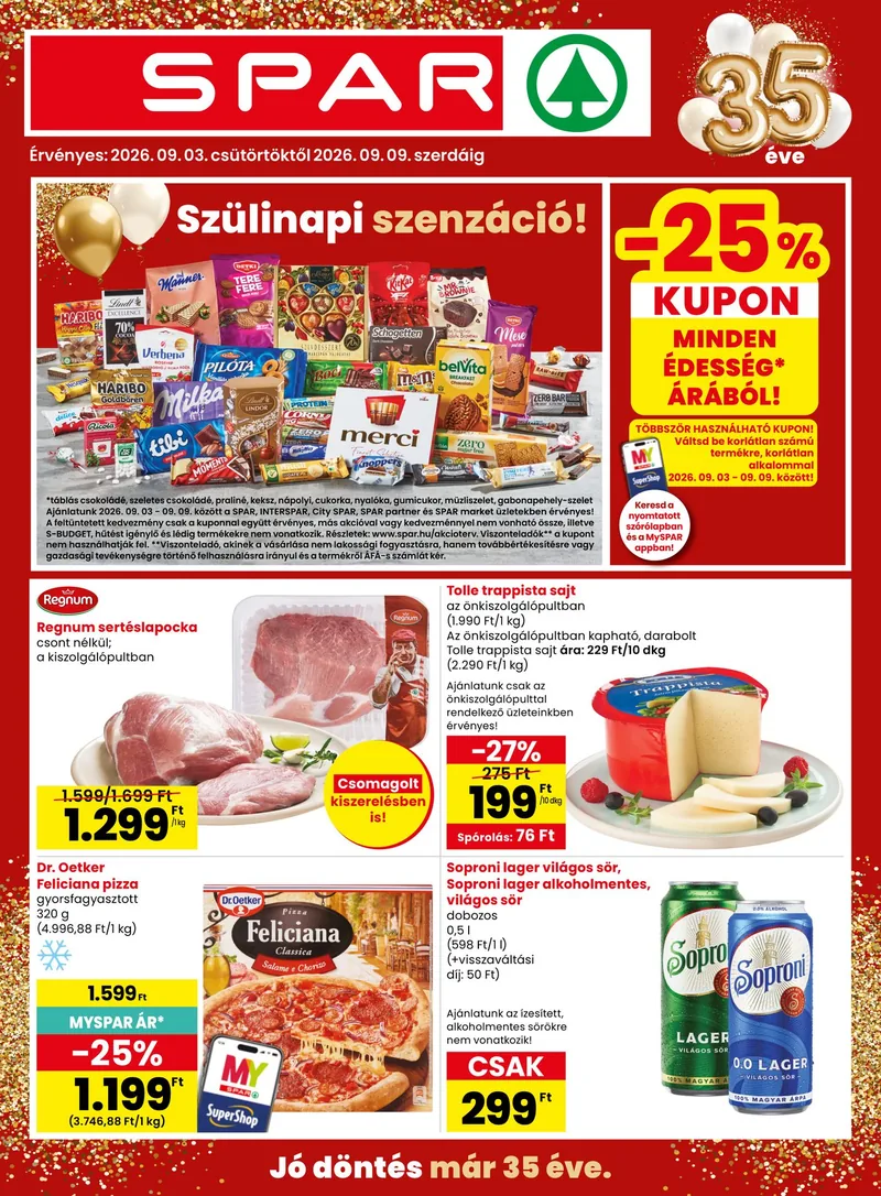 SPAR SPAR szórólap – 09.03 - 09.09. – címlap