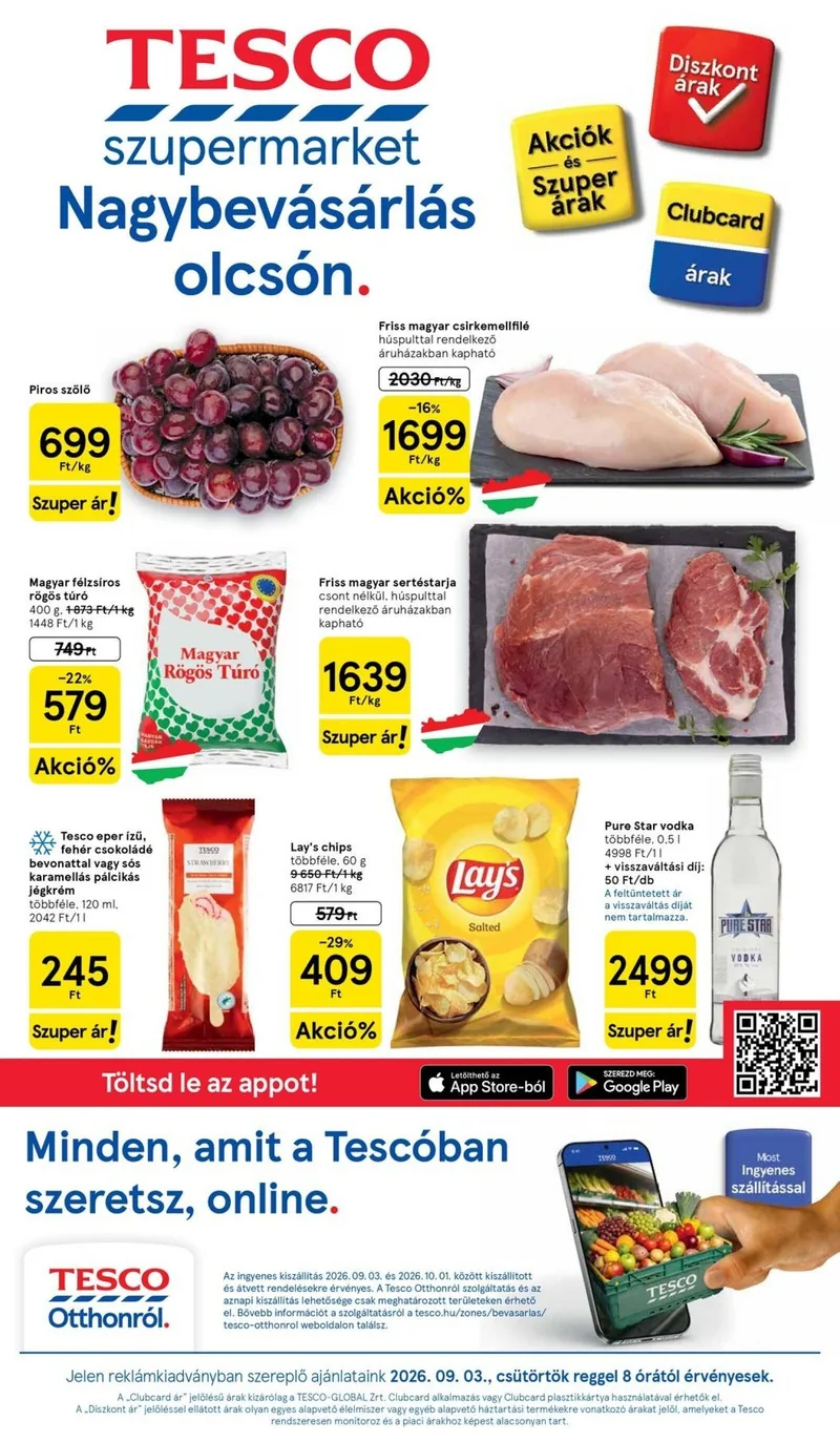 Tesco Tesco szupermarket akciós újság – 36. hét – címlap