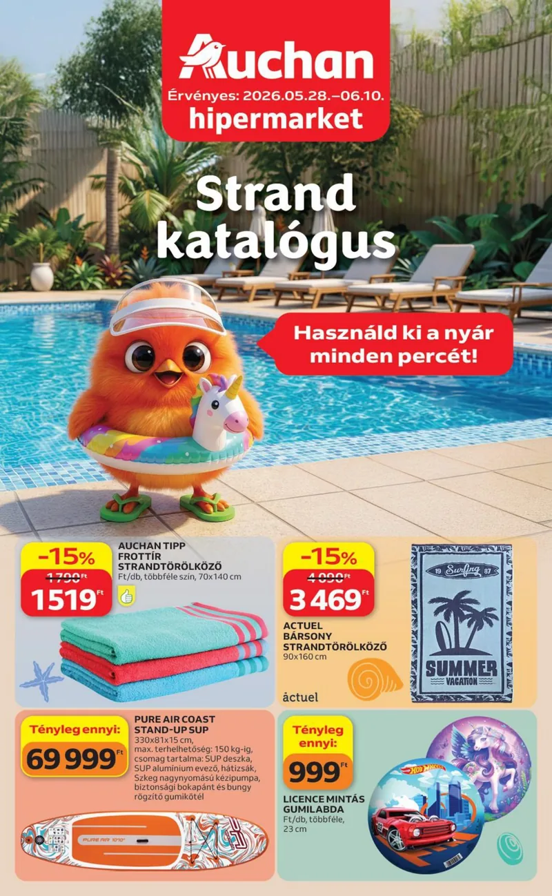 Auchan Strand katalogus – címlap