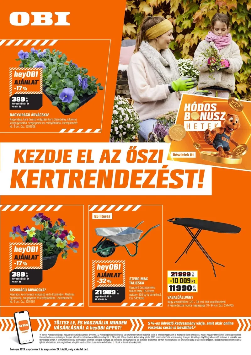 OBI OBI akciós újság – címlap
