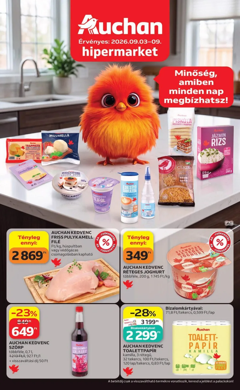 Auchan Sajatmarkas termekeink – címlap