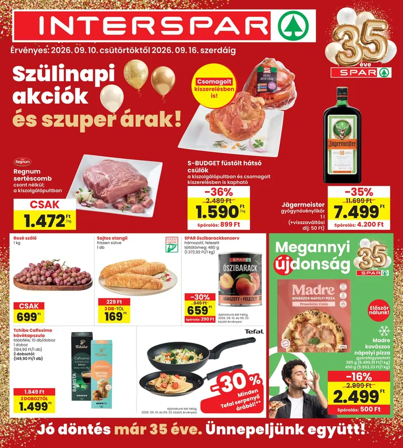 SPAR INTERSPAR szórólap – 09.10 - 09.16. – címlap