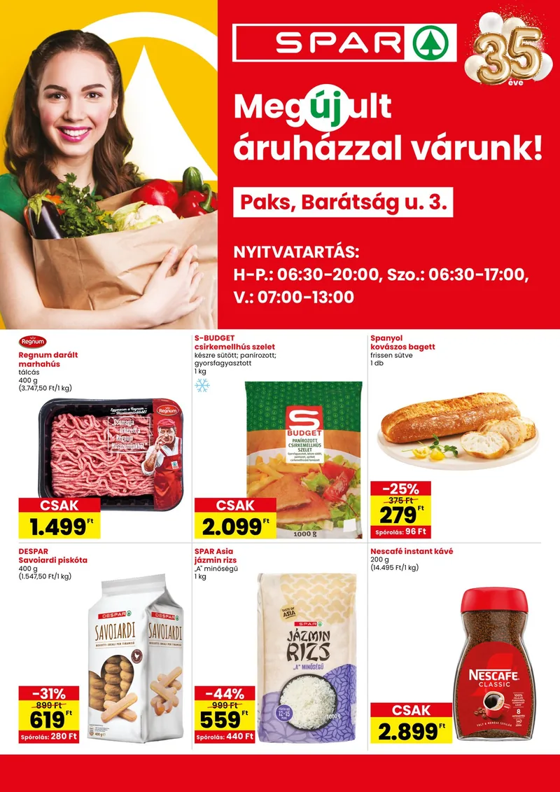 SPAR SPAR Paks üzlet megújulás – 09.10 - 09.16. – címlap