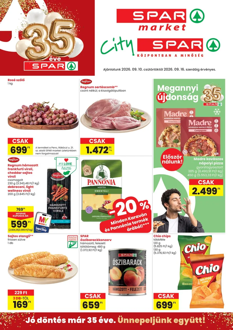 SPAR SPAR market és City SPAR – 09.10 - 09.16. – címlap