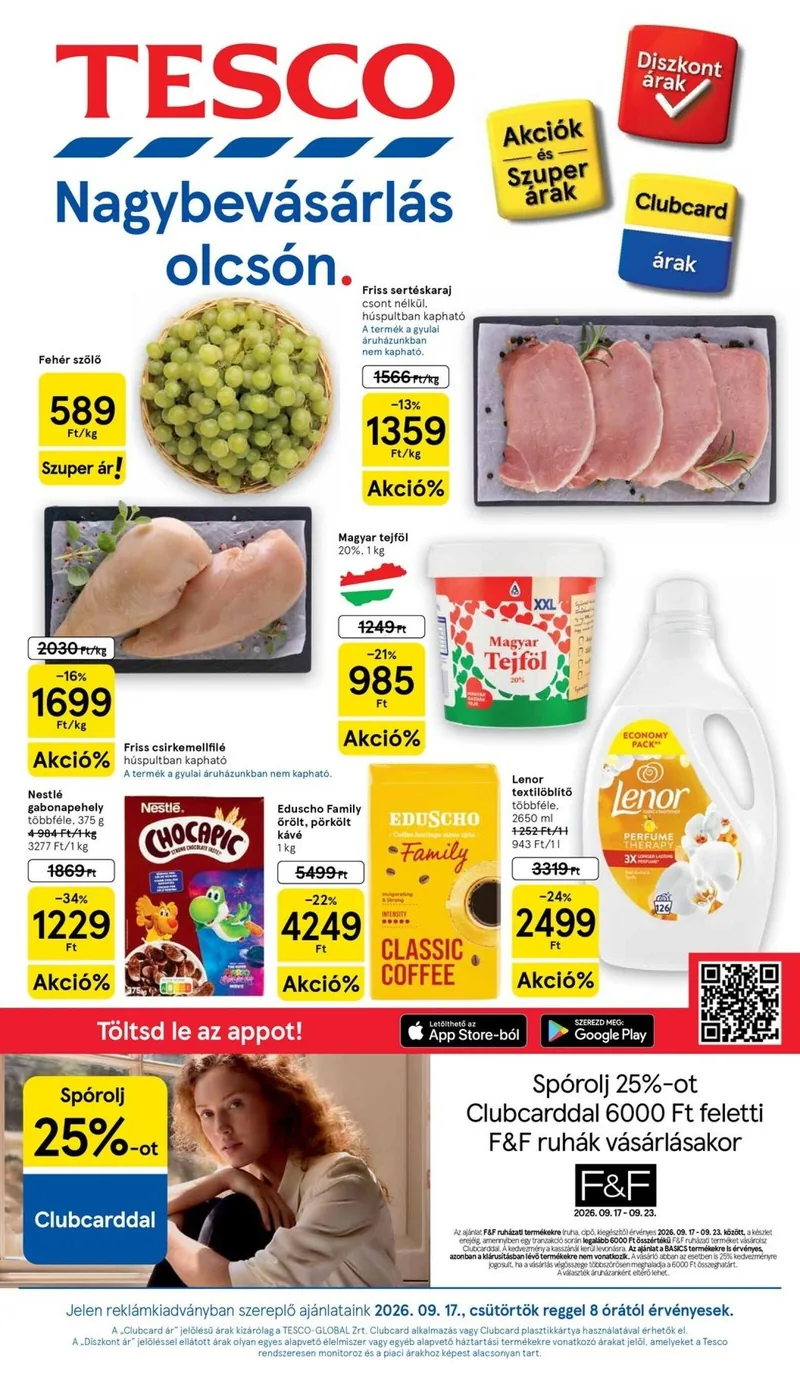 Tesco Tesco hipermarket akciós újság – 38. hét – címlap