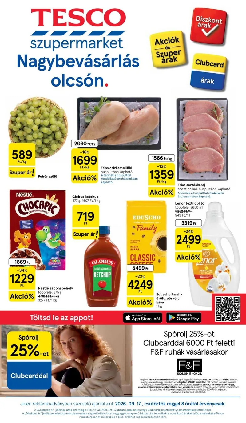 Tesco Tesco szupermarket akciós újság – 38. hét – címlap