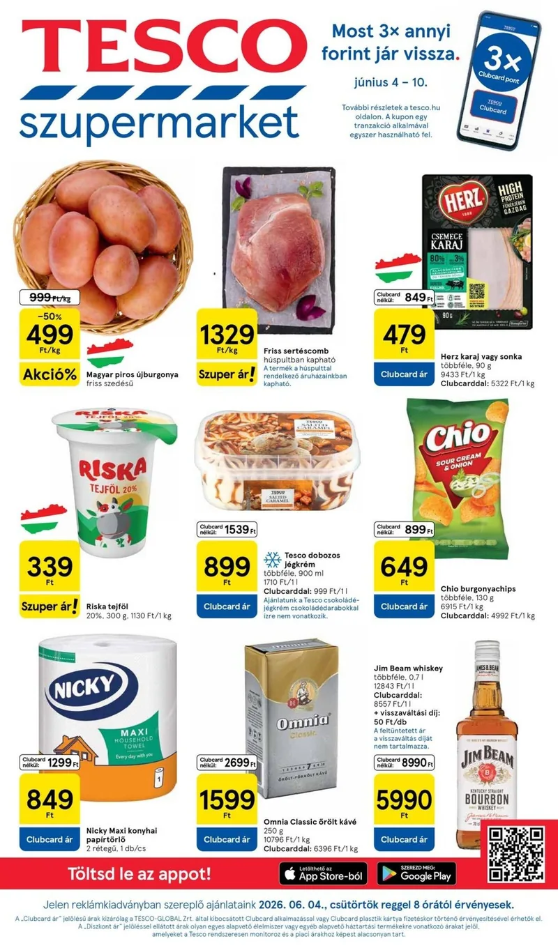 Tesco Tesco szupermarket akciós újság – 23. hét – címlap