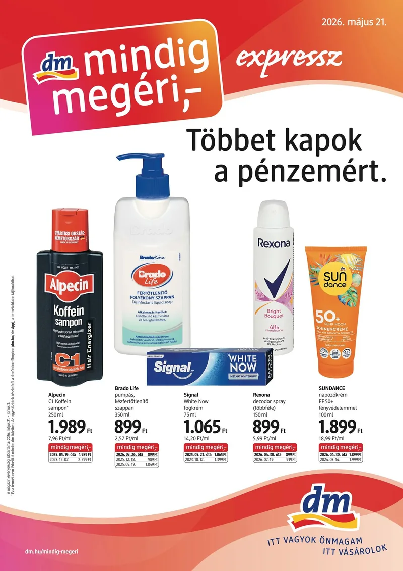 dm dm mindig megéri akciós újság – címlap