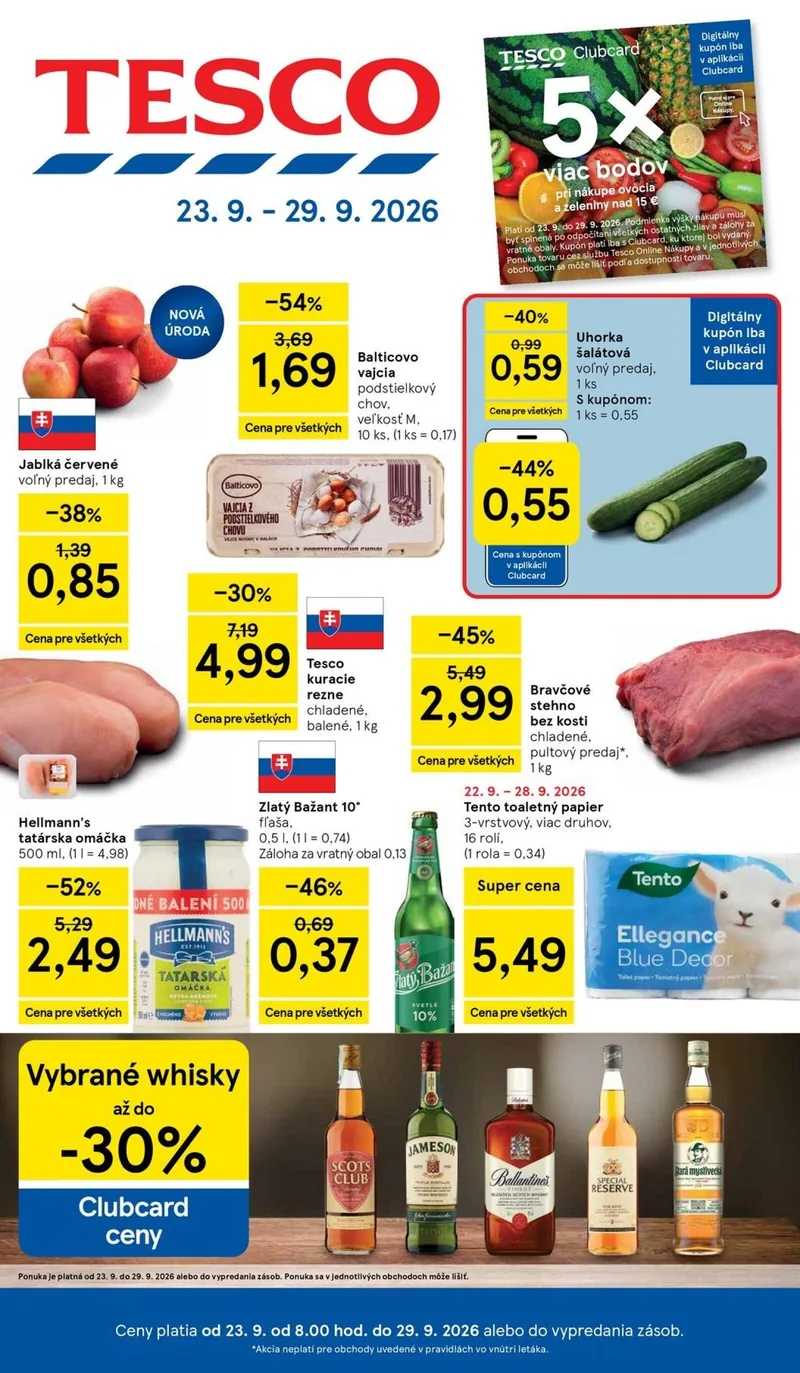 Tesco hipermarket akciós újság – 39. hét – címlap