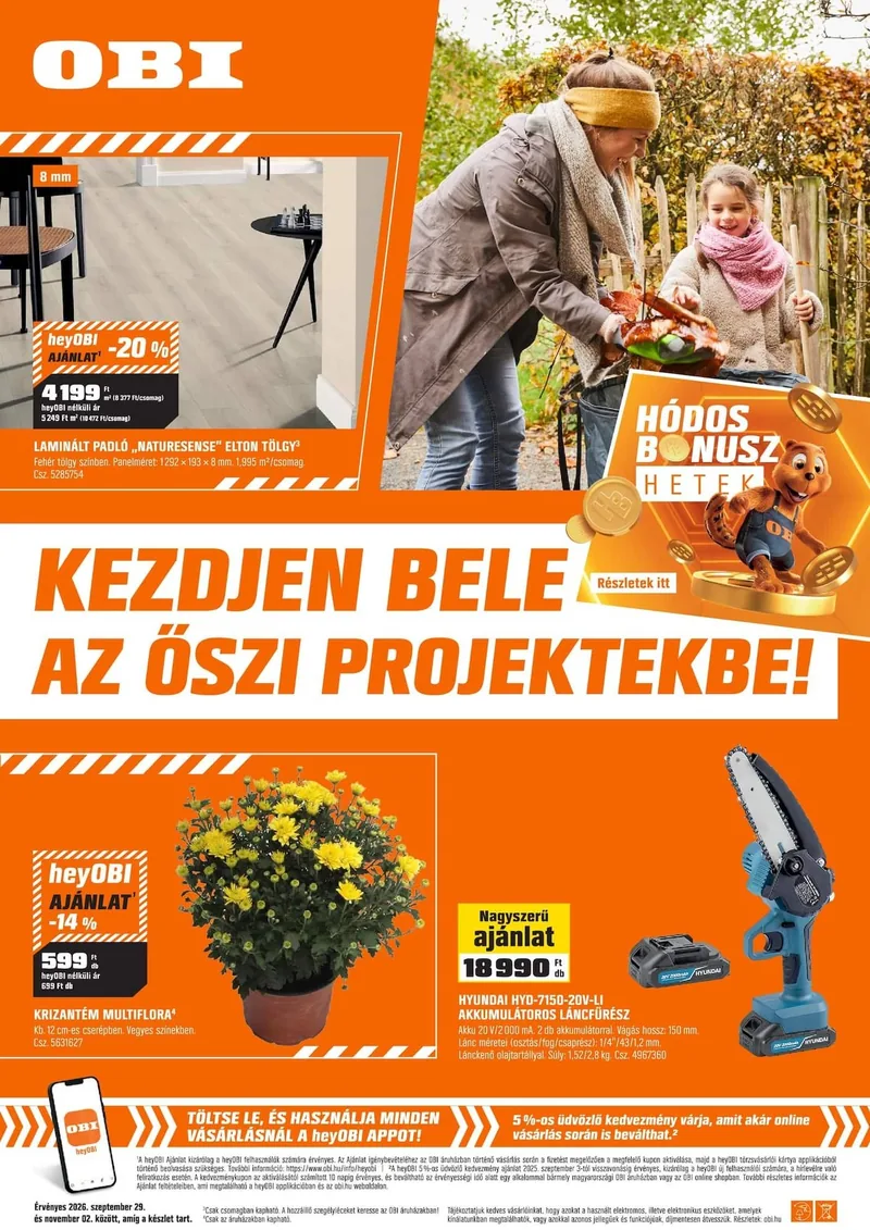 OBI akciós újság – 1. oldal