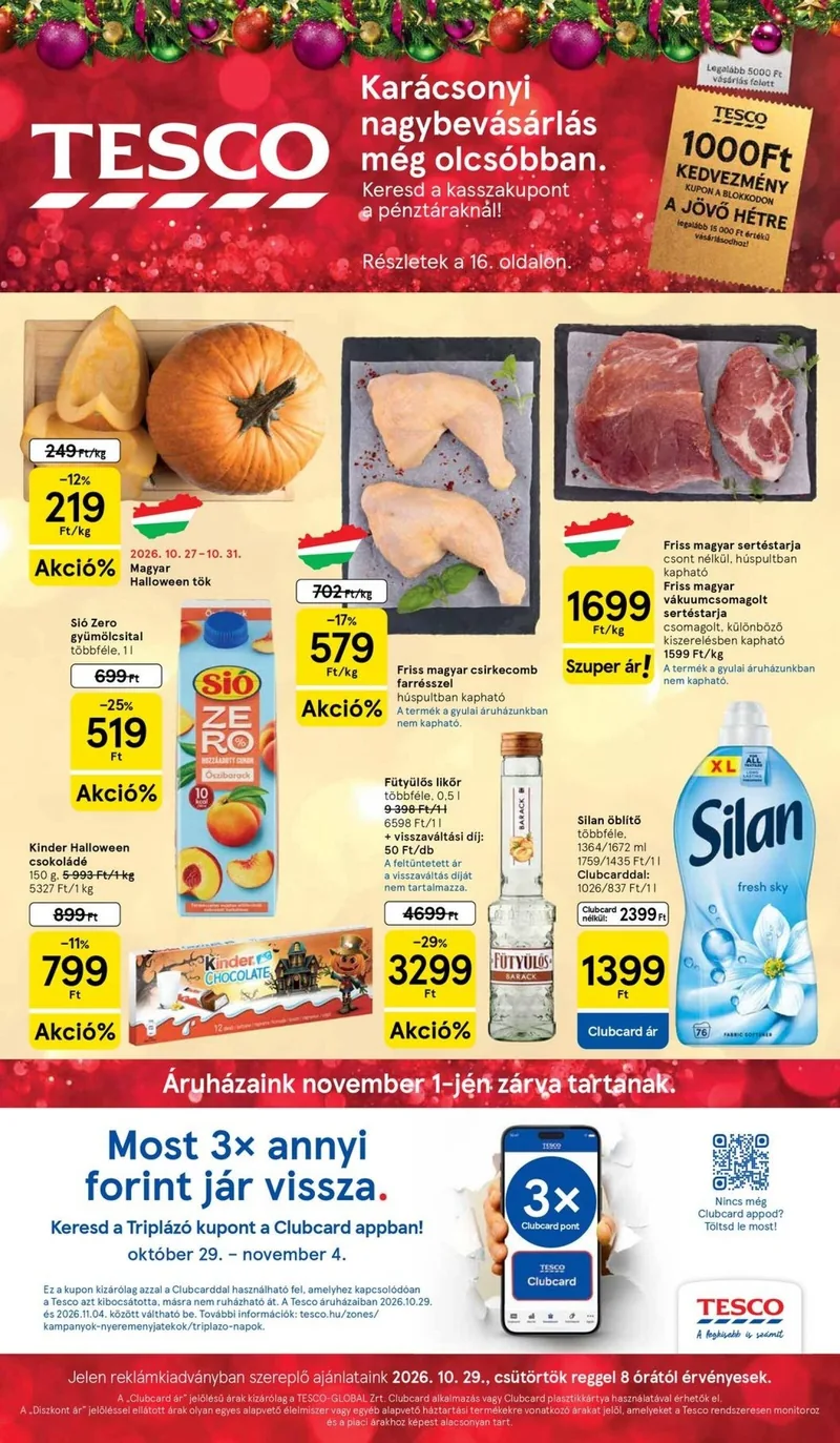 Tesco hipermarket akciós újság – 44. hét – 1. oldal